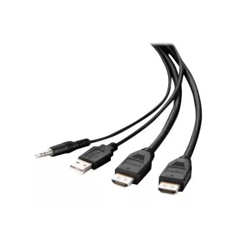 Belkin Secure KVM kombinuotas kabelis - vaizdo / USB / garso kabelis - TAA atitikmuo - USB, Mini-Jack, HDMI (M)