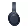Ausinės Sony WH1000XM4L.CE7, uždengiančios ausis, laidinės ir belaidės (Bluetooth, USB-C), mėlynos, lankeliu ant galvos