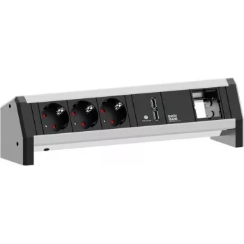 BACHMANN DESK 3x Įžemintas Kištukas 1x USB Įkroviklis 1x ABD GST18 (902.0253)