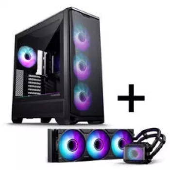 PHANTEKS Eclipse G400A PC korpusas + Glacier M25 Gen2 AiO skysčio aušinimo sistema - juoda