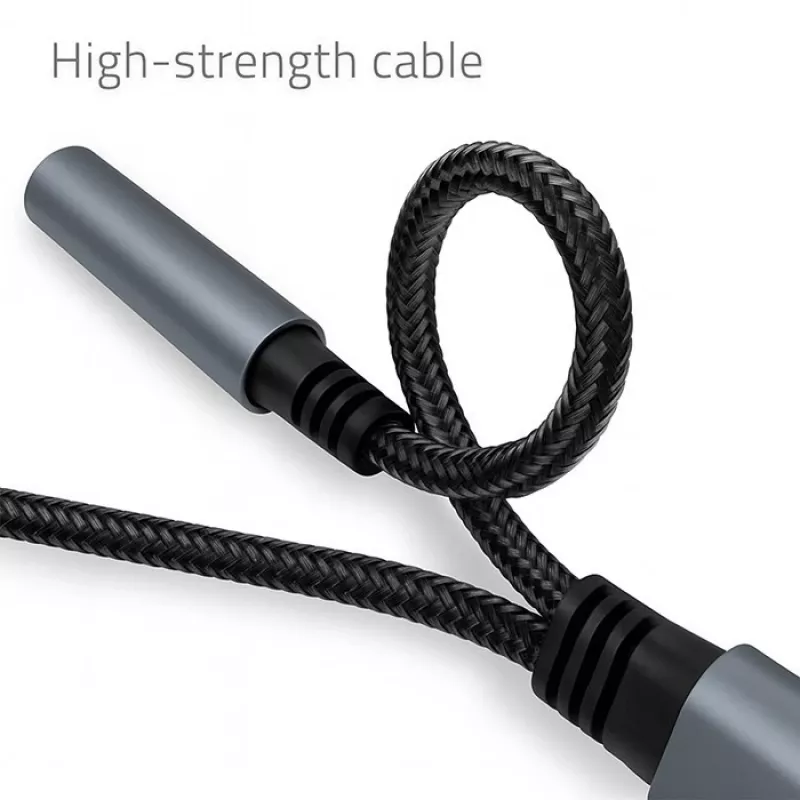 Adapteris 2w1 USB-C į USB-C ir 3,5 mm lizdas PD 15W