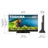 Televizorius LED 43UV3F63DG 43 colių LED ekranas 4K raiška