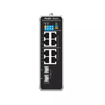 Ruijie Networks RG-NIS2100 valdomas L2 Gigabit Ethernet (10/100/1000) Power over Ethernet (PoE) jungiklis, juodas, nerūdijantis plienas