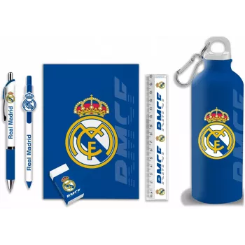 Real Madrid RM00029 komplektas: 650 ml gertuvė, užrašinė ir tušinukas