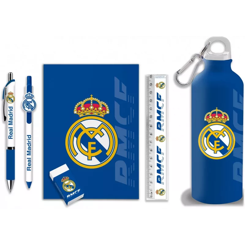 Real Madrid RM00029 komplektas: 650 ml gertuvė, užrašinė ir tušinukas
