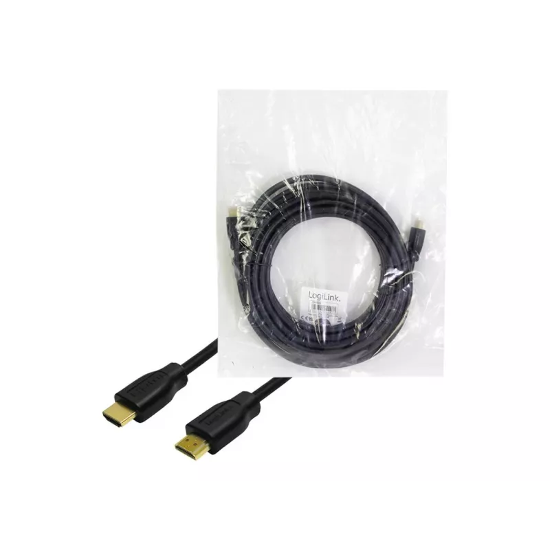 LogiLink CH0053 HDMI laidas juodas 10m 4K UHD HDMI-A kištukas į HDMI-A kištuką