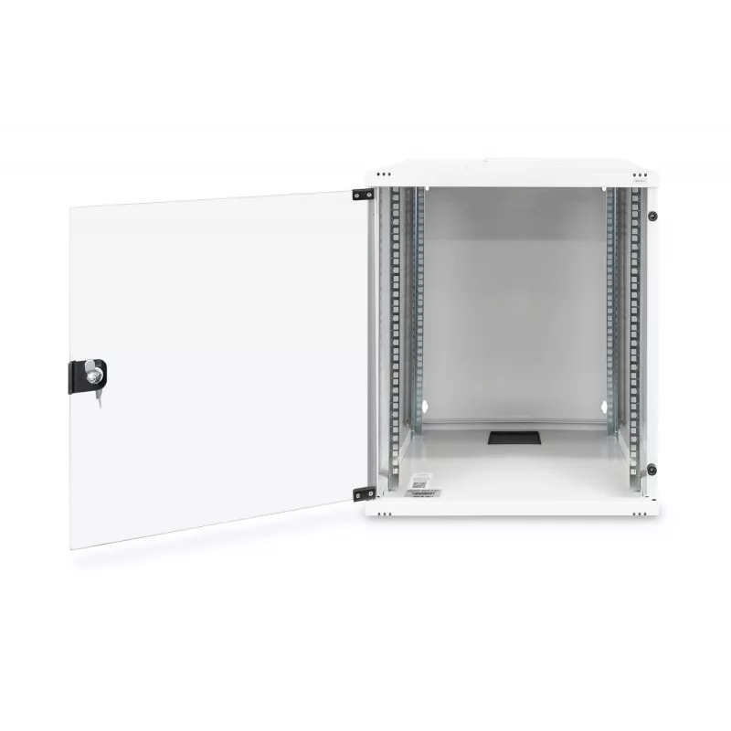 DIGITUS Compact Series DN-19 12-U-S-1 – sieninis tinklo spintas – šviesiai pilka RAL 7035 – 12U – 48,3 cm (19 inch)