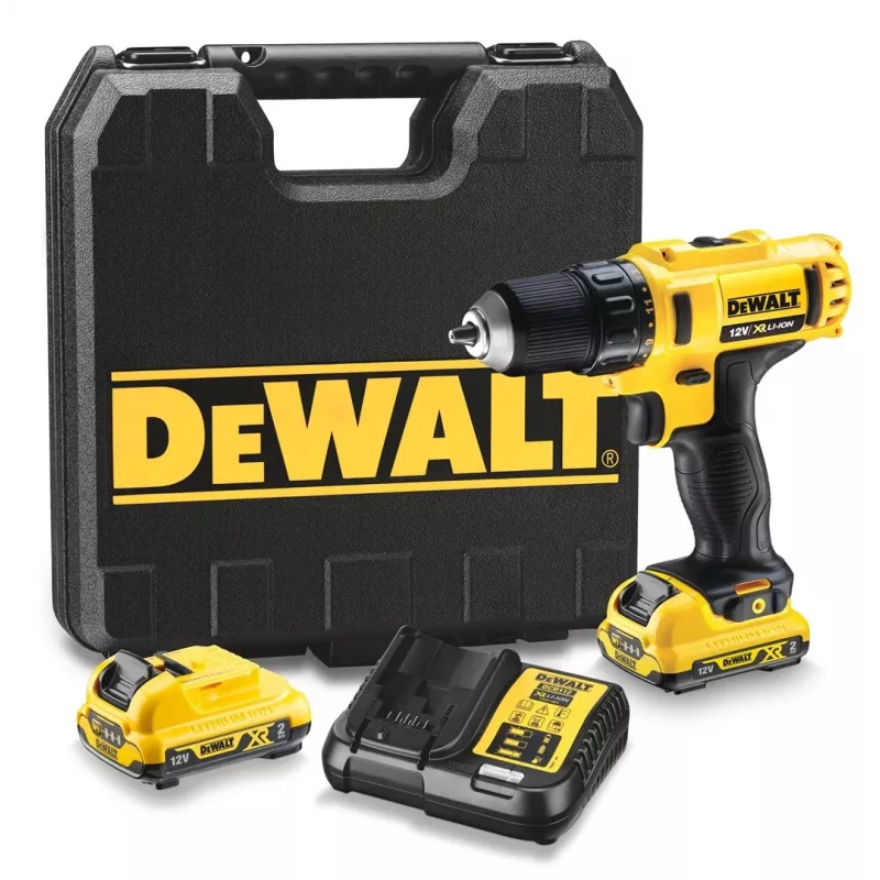DeWALT DCD 10.8V belaidis gręžtuvas-suktuvas su raktuojamu griebtuvu, Li-Ion, Euro kištukas