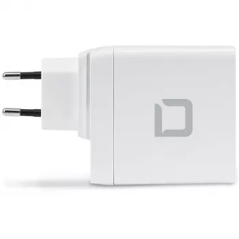 DICOTA D31983 Mobiliojo įrenginio ir nešiojamojo kompiuterio greitasis įkroviklis, balta, AC, 100 W, GaN
