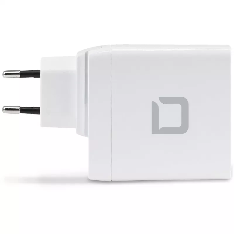 DICOTA D31983 Mobiliojo įrenginio ir nešiojamojo kompiuterio greitasis įkroviklis, balta, AC, 100 W, GaN