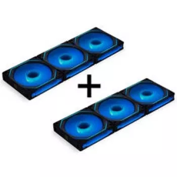 LIAN LI UNI FAN SL-INF 120 ARGB Reverse Blade PWM 6 rinkinys Juoda