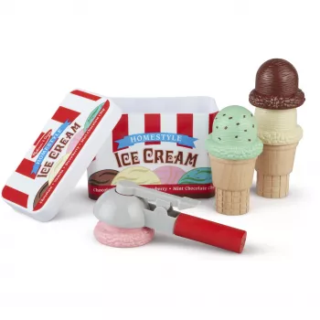 Melissa & Doug Scoop & Stack Ice Cream Set – ledų rinkinys vaidmenų žaidimams