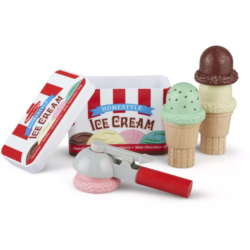 Melissa & Doug Scoop & Stack Ice Cream Set – ledų rinkinys vaidmenų žaidimams