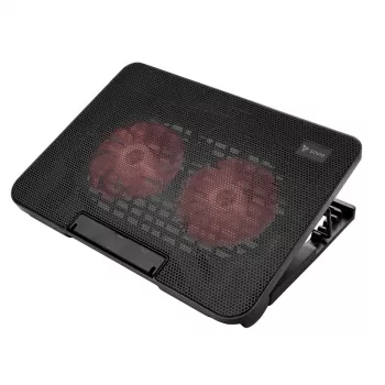 Aušinimo stovas nešiojamam kompiuteriui SAVIO COS-02, 2 ventiliatoriai 14 cm, USB maitinimas, tinka iki 17,3 colių, juodas