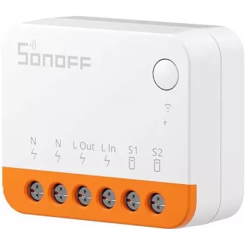 „Sonoff MINIR4“ išmanusis šviesos valdiklis belaidis, oranžinė balta