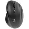 Manhattan ergonominė belaidė pelė, dešiniarankiams, reguliuojama 800/1200/1600 dpi, 2,4 GHz (iki 10 m), šeši mygtukai su slinkimo ratuku, kombinuotas USB-A ir USB-C imtuvas, juoda, AA baterija (įtraukta), trejų metų garantija