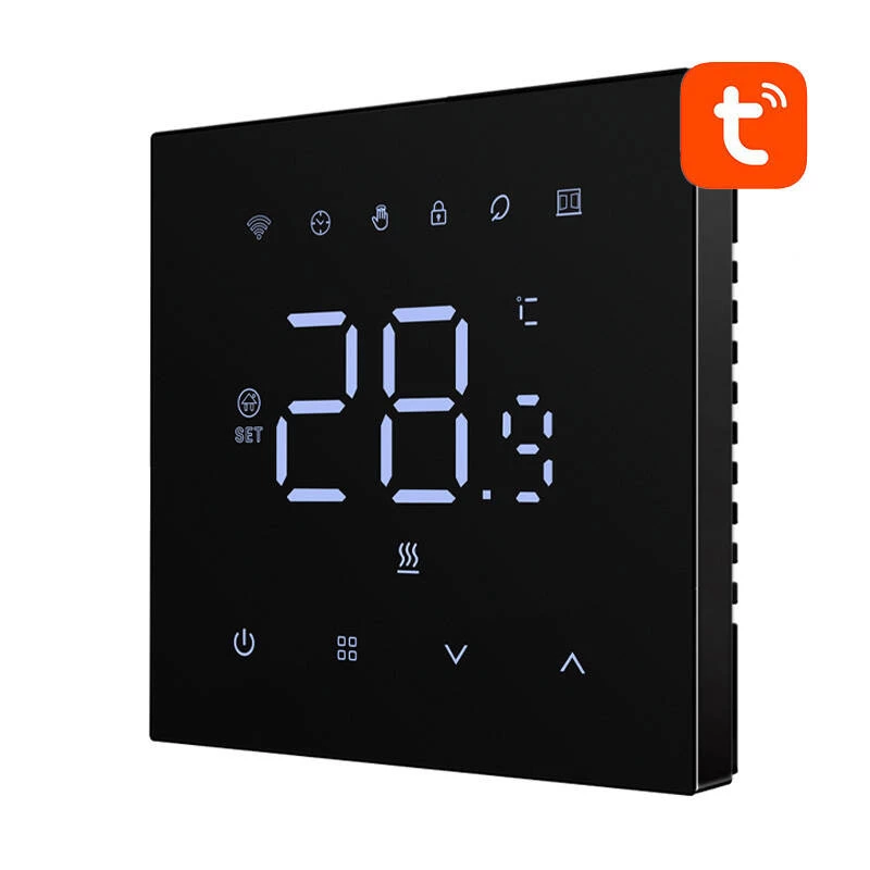Išmanusis termostatas Avatto WT410-16A-B Wi‑Fi 3A, valdymas per Wi‑Fi, maks. 3 A srovė