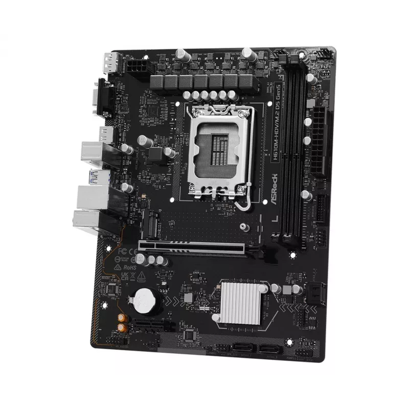 Motininė plokštė ASRock H610M-HDV/M.2 D5 Gen5 (LGA1700, mATX, DDR5, PCIe 5.0)