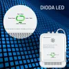 Dujų nuotėkio ir anglies monoksido detektorius su LED indikacija QOLTEC