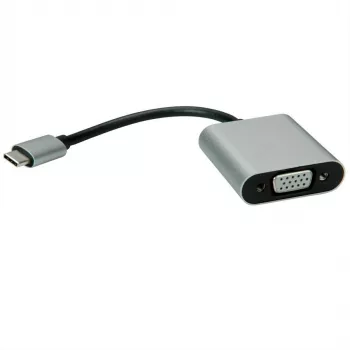 VALUE išorinis vaizdo adapteris USB-C 3.1 – VGA, juodas