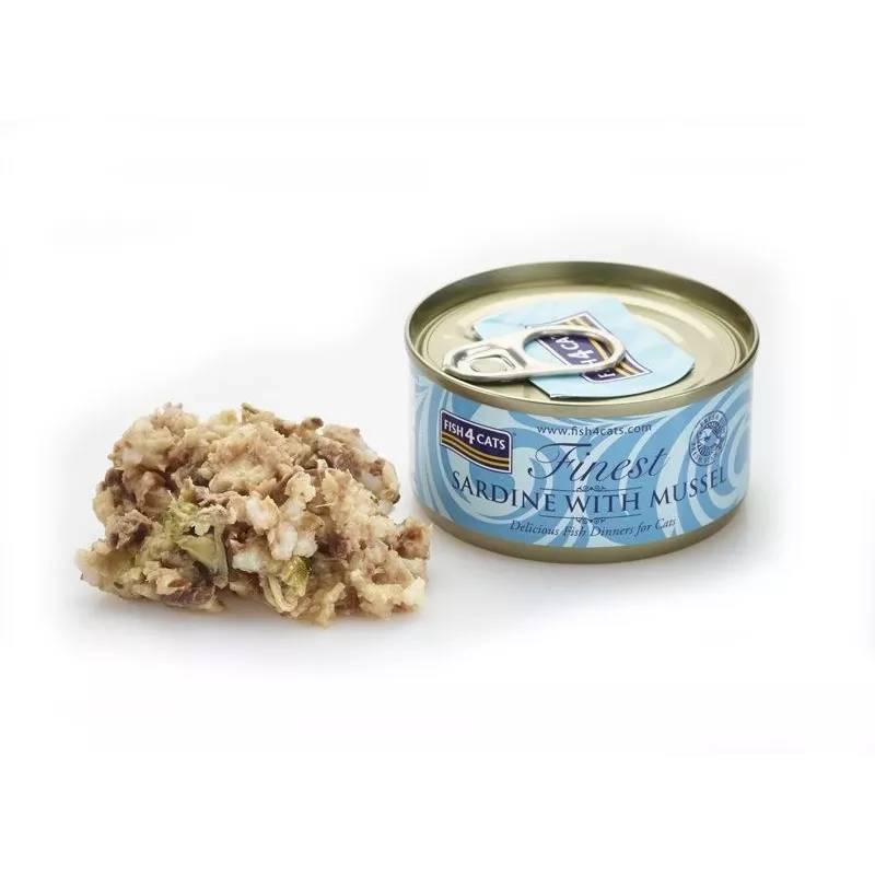 FISH4CATS Sardinės su midijomis – šlapias ėdalas katėms – 70g