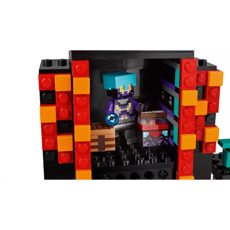 Konstrukcinis žaislas LEGO Minecraft rinkinys 21279 Endermano bokštas, 867 dalių, 2 minifigūrėlės, 450 mm aukštis