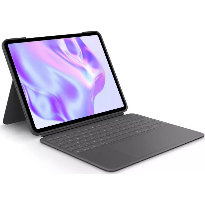 Klaviatūrinis dėklas Logitech Combo Touch QWERTZ vokiškas Smart Connector Graphite