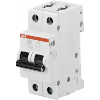 ABB STOTZ-KONTAKT S202-B6 Automatinis jungiklis B charakteristika 2 poliai 2 moduliai (2CDS252001R0065)