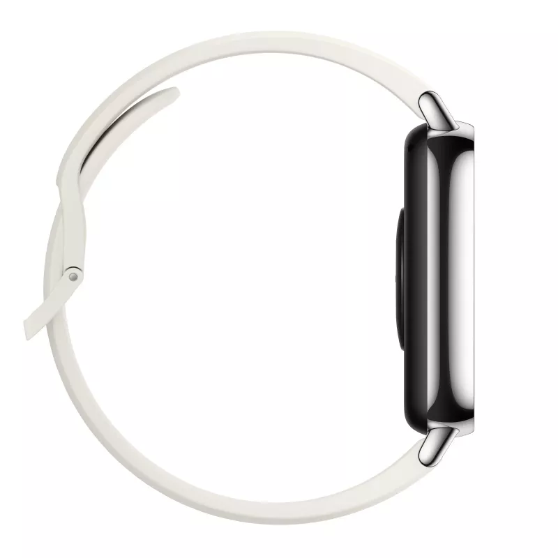 Išmanusis laikrodis Xiaomi Redmi Watch 5 Lite – 1,96 colio AMOLED, GPS, 470 mAh, auksinis korpusas, balta TPU juosta