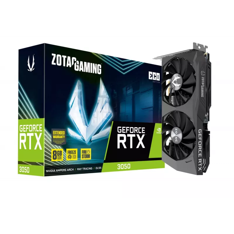 Vaizdo plokštė NVIDIA GeForce RTX 3050 8 GB GDDR6 ZOTAC GAMING ECO