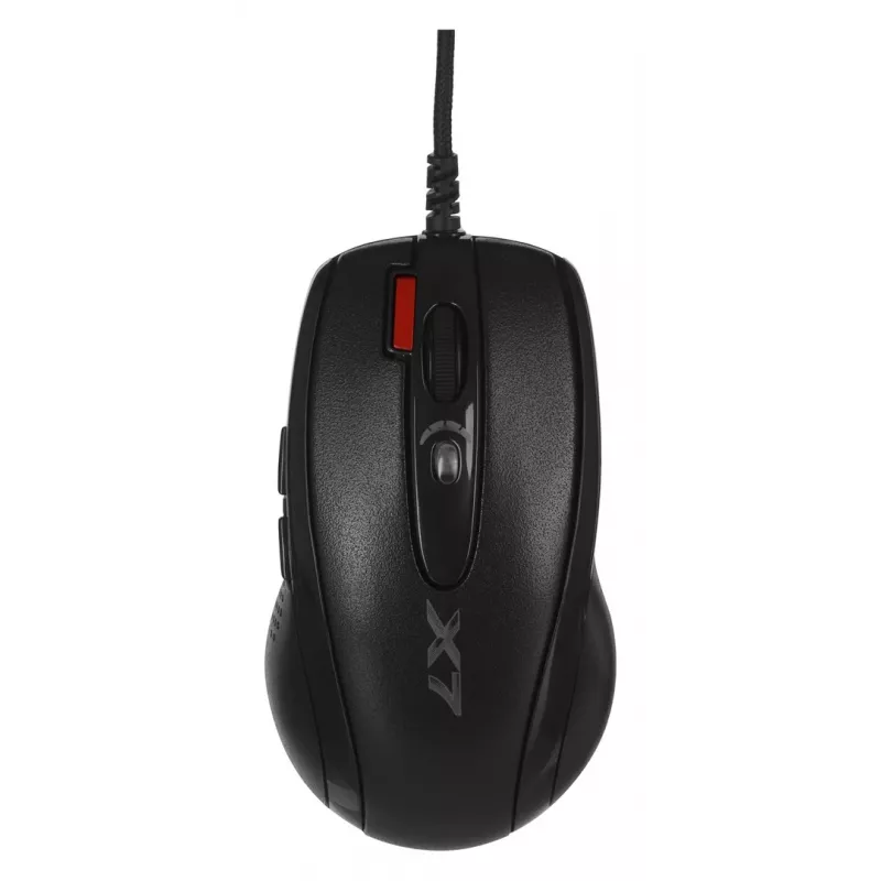 A4 Tech X-710 žaidimų pelė su slinkimo ratuku, laidas, USB, 2000 DPI, juoda