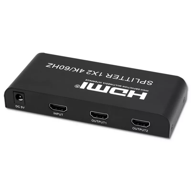 Qoltec 51797 Aktyvus HDMI skirstytuvas 2 x HDMI 4K x 2K | 6Gb/s | 60Hz