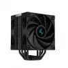Oro aušintuvas DeepCool AK400 ZERO DARK PLUS — 120 mm FDB ventiliatorius, 4 šilumos vamzdeliai 6 mm, LGA 1700/AM4/AM5, aukštis 155 mm, juodas