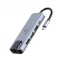 Gembird A-CM-COMBO5-04 – USB 3.2 Gen 1 Type-C stotelė, 5 Gbit/s, PD 87 W, HDMI, Ethernet, USB-A