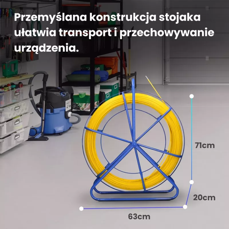 Extralink kabelių traukimo strypas Pilot 6mm 200m stiklo pluoštas FRP geltonas
