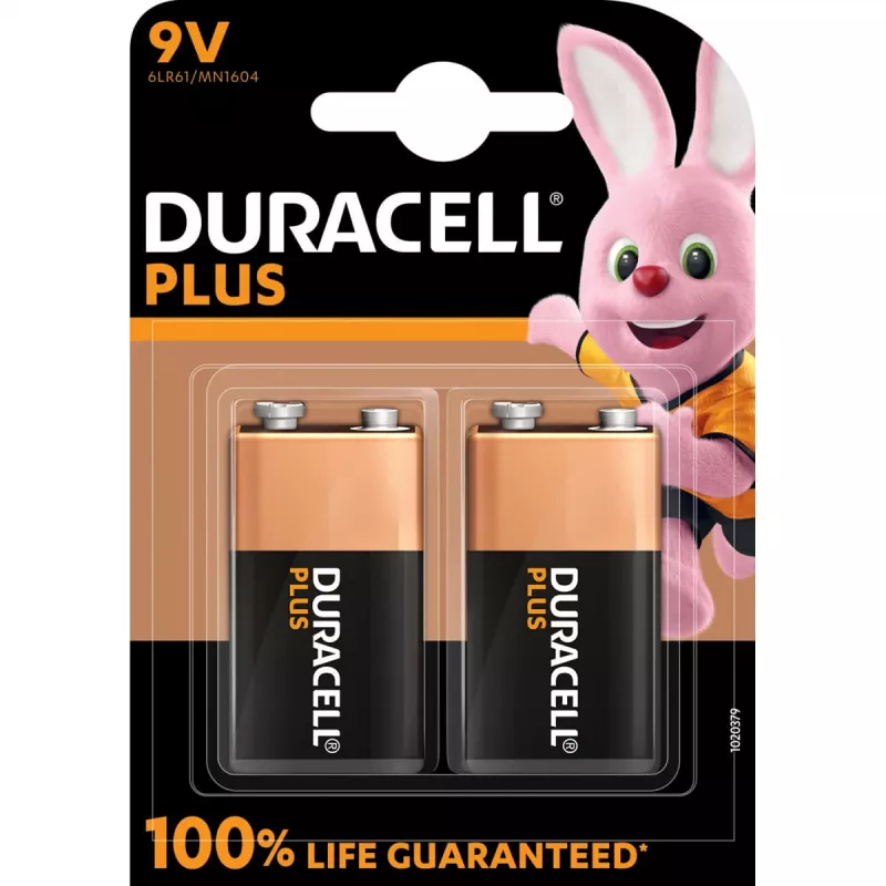 Baterija Duracell Plus 9V (MN1604) — 2 vnt. pakuotė