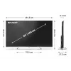 Sharp 4K Ultra HD QLED MiniLED televizorius 65JP7265E, 55 col., Smart TV, Google TV, UHD