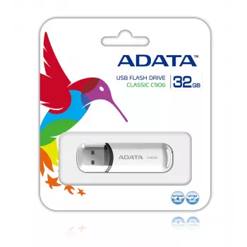ADATA Classic Series C906 USB atmintukas – 32 GB – USB 2.0 – Baltas