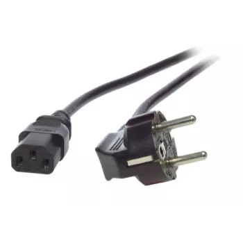 EFB-Elektronik maitinimo laidas su įžemintu kištuku 90° - C13 180° juodas 1,0 m, 3 x 0,75 mm² (EK504.1V2)
