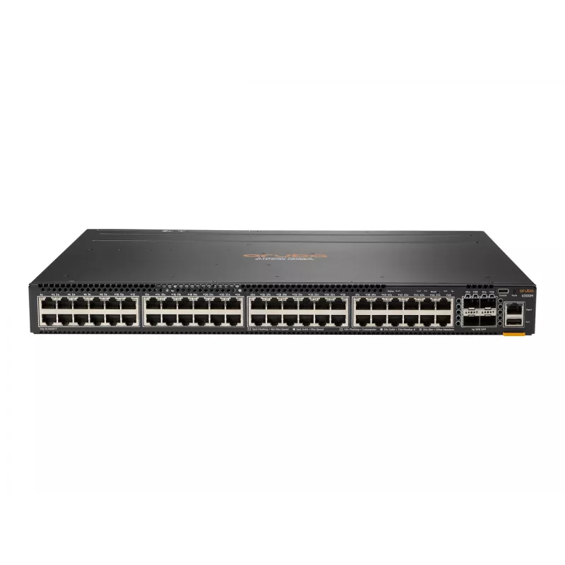 HPE Aruba 6300M jungiklis L3 valdomas 48x10/100/1000 (1 PoE+) 4x1/10/25/50 Gb SFP56 (aukštyn/rietimas)
