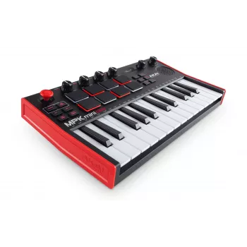 MIDI klaviatūra Akai MPK Mini Play Mk3 25 klavišų USB juoda raudona