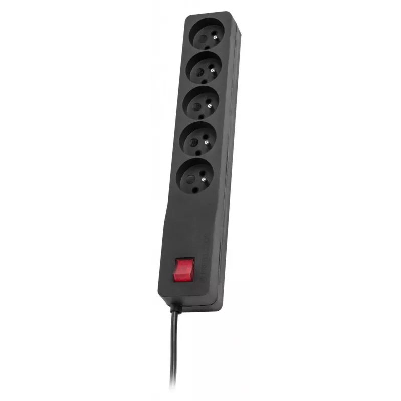 LESTAR ZX 510 G-A K.:CZ 5,0M apsauginis filtras nuo viršįtampių, juodas, 5 kištukiniai lizdai, 230 V, 5 m