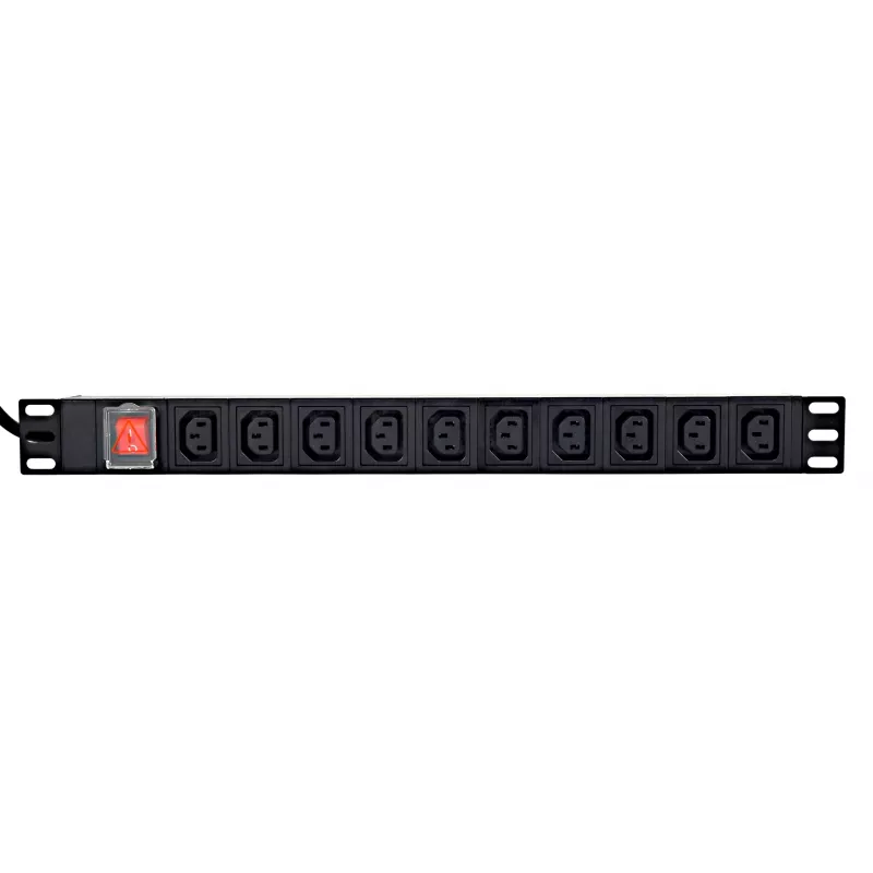 GEMBIRD EG-PDU-10C132C19 – 10x C13 lizdų, 1U stovo, 16 A C19 įvadas, 2 m laidas, 3500 W