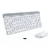 Belaidis klaviatūros ir pelės rinkinys Logitech Slim Wireless Combo MK470, 2,4 GHz, ispaniškas, baltas (920-009199)