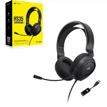 CORSAIR HS35 SURROUND v2 Daugiaplatformės žaidimų ausinės Carbon