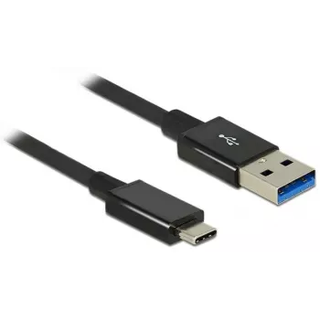 DeLOCK Premium USB laidas - USB 3.1 Gen2, 1,0 m, USB-C (vyriškas) į USB-A (vyriškas), juodas (83983)