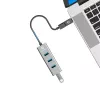 USB 3.2 Gen 1 šakotuvas GRAUGEAR G-HUB4-AC, 4× USB-A, 5 Gbit/s, aliuminis