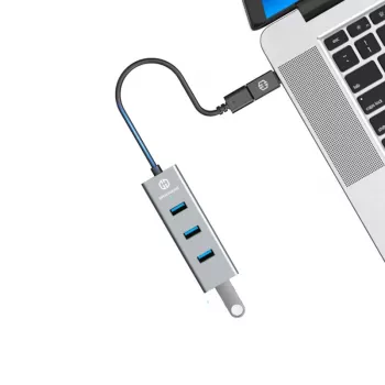 USB 3.2 Gen 1 šakotuvas GRAUGEAR G-HUB4-AC, 4× USB-A, 5 Gbit/s, aliuminis