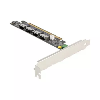 DeLOCK PCI Express x16 kortelė su 4 vidiniais SFF-8654 4i NVMe prievadais (bifurkacija)