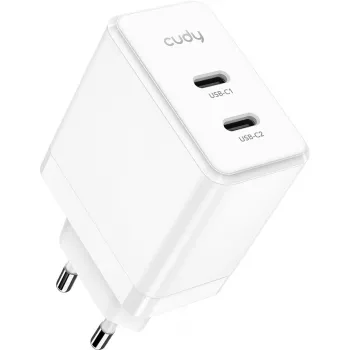 USB-C įkroviklis Cudy CH40_EU 40W 2 prievadai USB-C/USB-A greitas įkrovimas